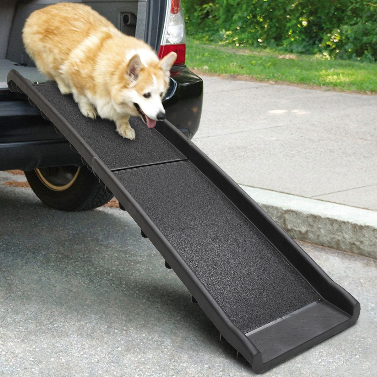 🐾 Paws-Aboard! Portable & Foldable Pet Ramp 🐶🚗 - Effortless Climbing for Furry Friends